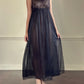 Vintage Nite Nite by Shadowline black mesh nightgown