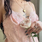 Victoria’s Secret Coral Pink camisole featuring brocade embossed fabric