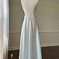 Victoria’s Secret Soft Satin Silk Maxi Dress in Pearl White featuring Floral Embroidery