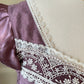 Romantic Mauve Midi Dress featuring Jacquard Satin Fabric