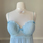 In Bloom by Jonquil baby blue pleated lace slip – Size M