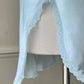 Vintage Victoria’s Secret baby blue mini slip with rosebud detail