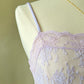 Beautiful Light Heather Purple Maxi Slip Dress featuring Vintage Floral Lace Embroidery Top