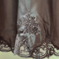 Vintage Dior brown satin lace midi slip dress