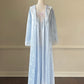 Beautiful Soft Blue Matching Set includes Sheer Frosted Blue Maxi Slip Dress