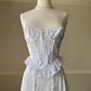 Victoria Secret’s 80's Vintage Strapless Corset featuring Intricate Lace Pattern