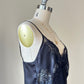 Vintage Jones New York black lace midi slip dress