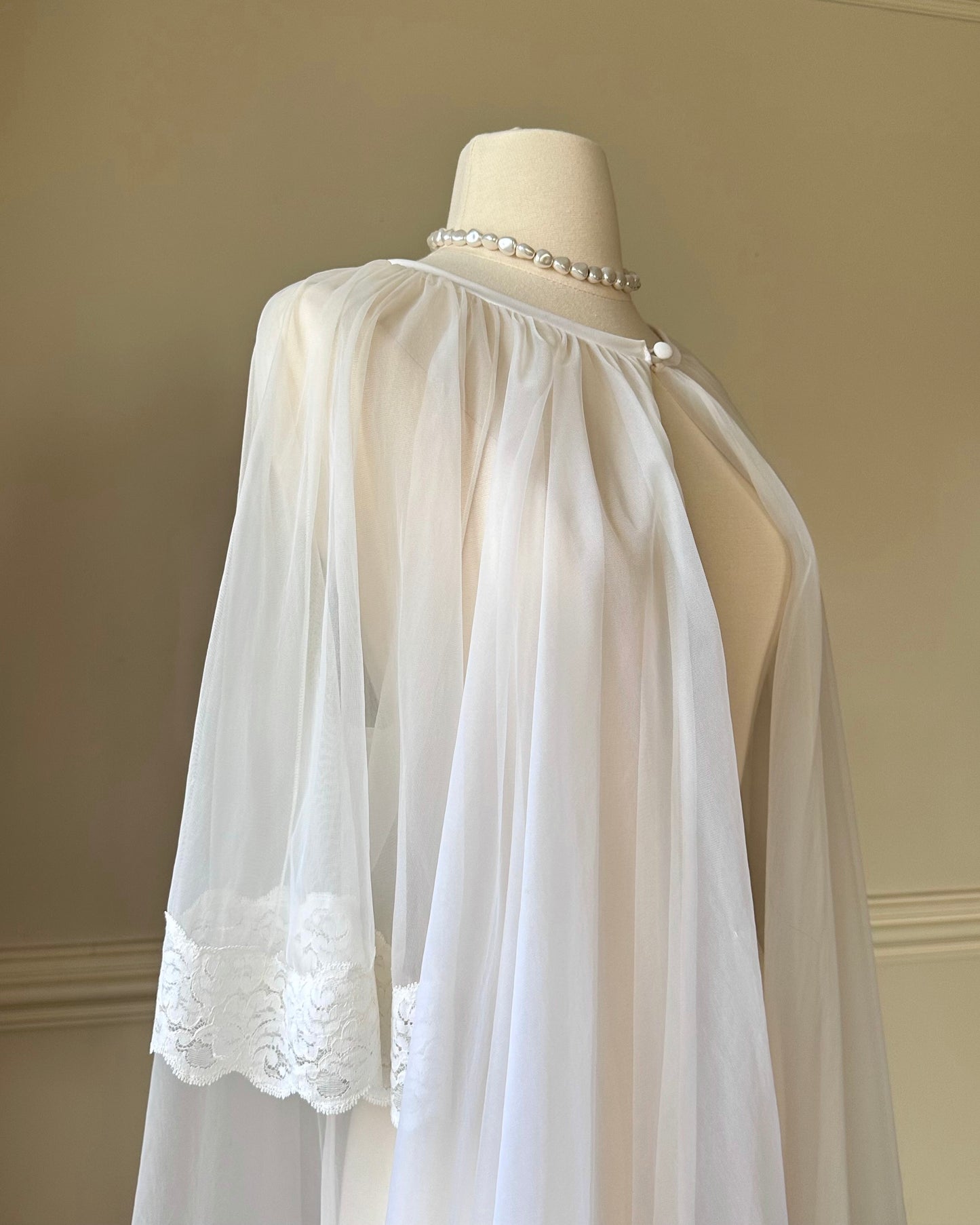 Delicate Dreamy Sheer Cape featuring Pleated Chiffon Material