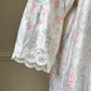 Vintage Barbizon Maxi Dress featuring Rosette Prints on Satin Fabric