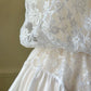 Sheer White Bodysuit featuring Delicate Sheer Lace Bodice with Flared Skirt