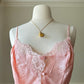 Victoria’s Secret Coral Pink camisole featuring brocade embossed fabric