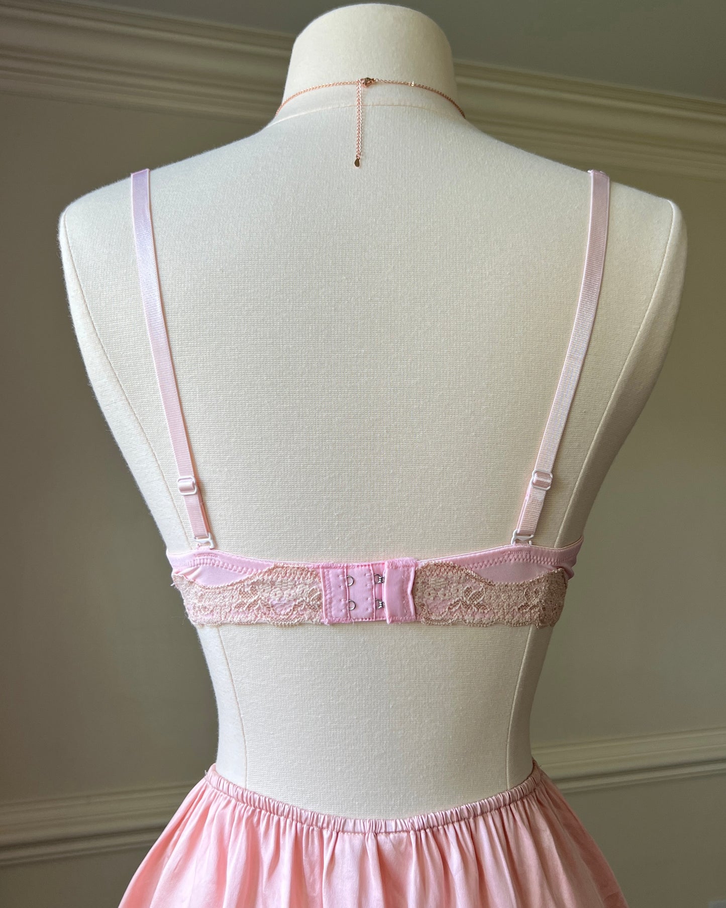 Vintage 80’s Inspired Special Corset featuring Mesh Pleated Cups with Tassel Side Details