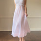 Vanity Fair’s Feminine Cottagecore Sheer Midi Slip featuring Floral Lace Bodice