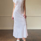 Vintage 30s Style Rayon Dress featuring Daisy Embroidery Pattern