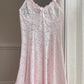 Romantic Sheer Floral Laced Slip in Soft Pink featuring Complete Floral Lace