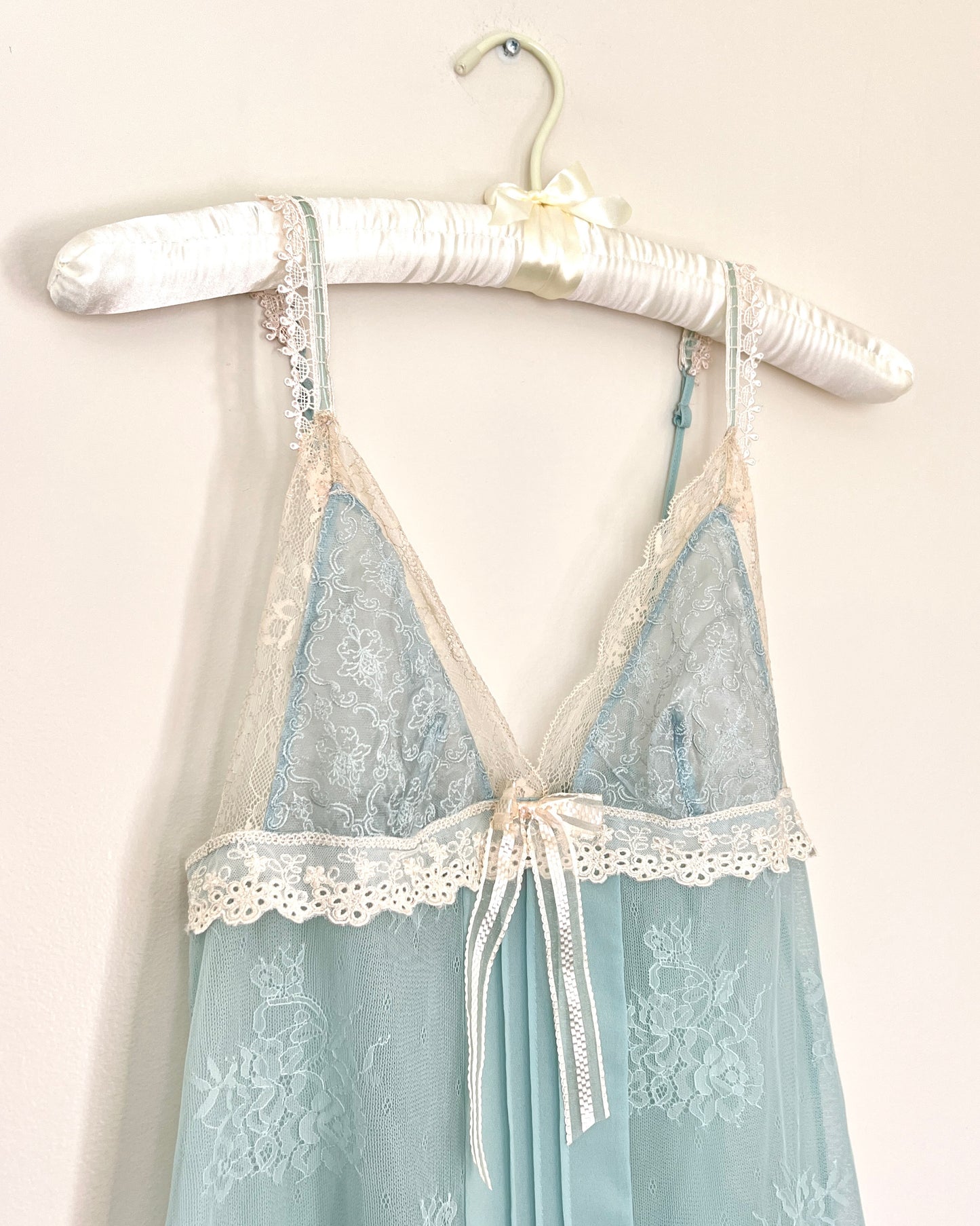 Fairycore Sheer Floral Embroidery Babydoll Slip featuring White Lace Lining